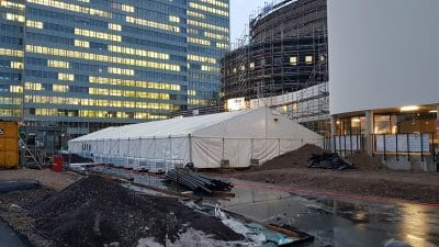 Baustellenzelt, Arbeitszelt, Montagezelt, Wetterschutzzelt, Zeltverleih, Industriezelt