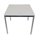 Besprechungstisch 80 x 80 cm, Chrom/weiß