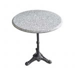 Marmor Tisch mit gusseiserner Fuß, Ø 60 cm, weiß