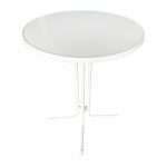 Stehtisch weiß,  Ø 80 cm