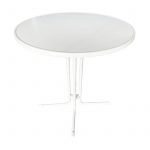 Stehtisch weiß,  Ø 85 cm