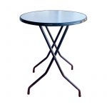 Stehtisch Scherenfuß weiß Ø 85 cm