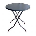 Stehtisch Scherenfuß schwarz/anthrazit Ø 85 cm