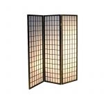 Faltwand/ Spanische Wand, weiß/schwarz