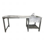 Spültheke, 1 Becken, 200 x 70 cm