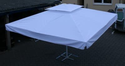Sonnenschirm 4x4 m, weiß,