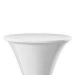 Ueberzieher f. Stretchhusse weiß 80cm, Stehtischhusse, Stretchhusse, Hussenverleih, Mietmöbel, Möbel mieten, Möbelverleih