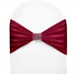 Stretchband fuer Stuhlhusse bordeaux