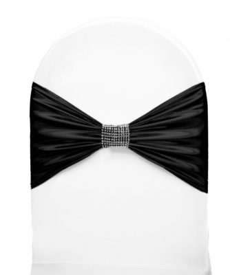 Stretchband fuer Stuhlhusse schwarz