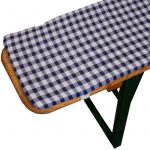 Sitzauflage für Bierzeltbank blau/weiß