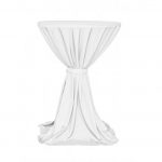 Husse Bodenlang für Stehtisch inkl. Schleifenband, weiß