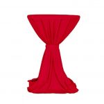Husse Bodenlang für Stehtisch inkl. Schleifenband, rot