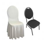 AB 10 STÜCK: Bankettstuhl mit Stretchhusse Venus, creme