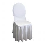 Stretchhusse Saturn für Bankettstuhl, schneeweiß