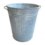 Mülltonne verzinkt mit Deckel, 40 l