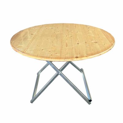 Tisch, Holz, klappbar, Scherenfuß Ø 120 cm, ca. 4 - 6 Pers.