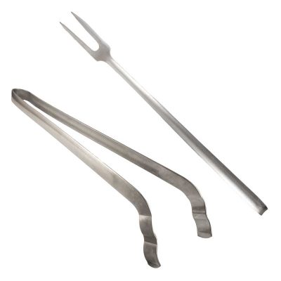 Grillbesteck Set, 2-teilig, Zange und Gabel